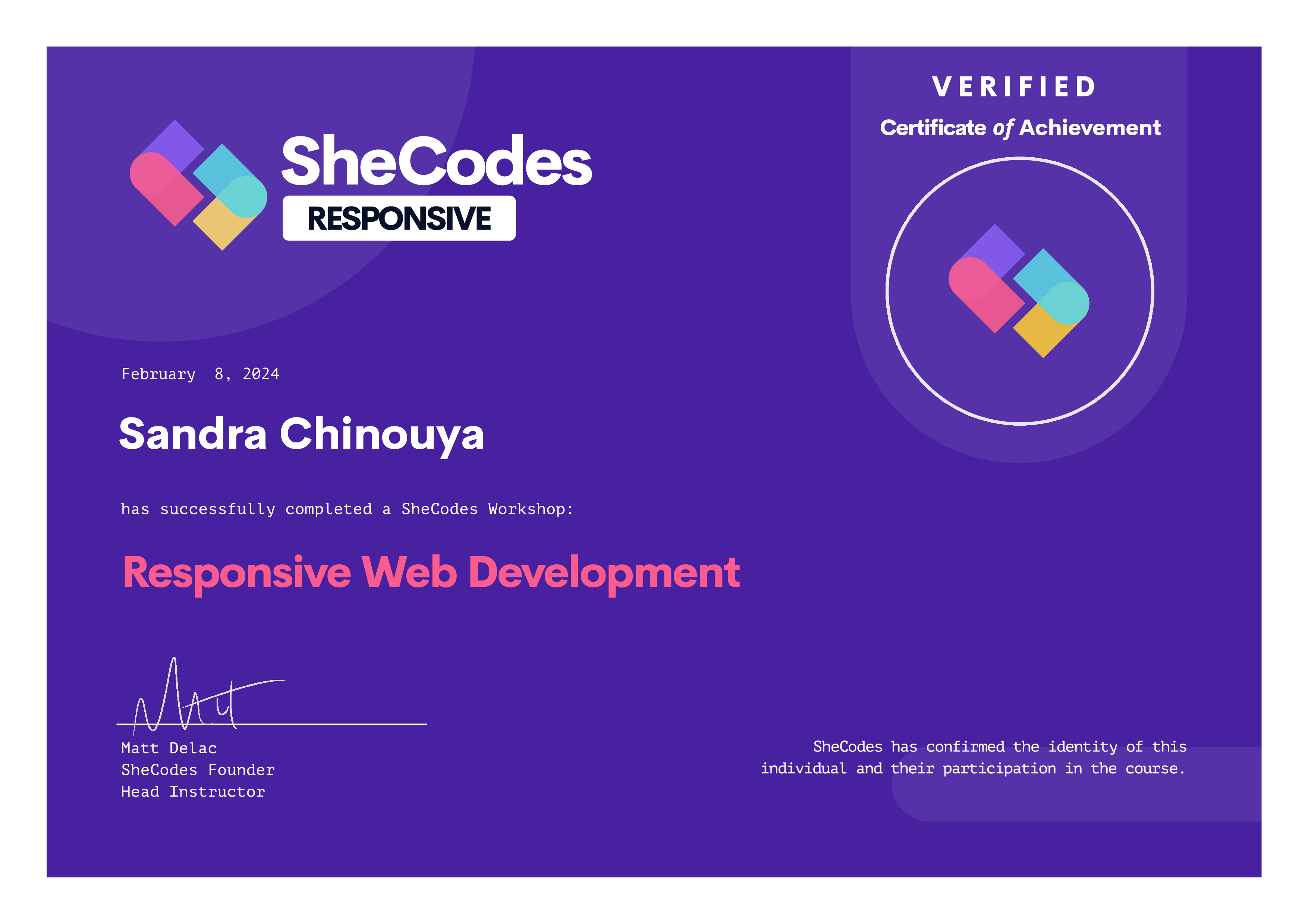 Responsive-certificate